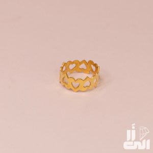 انگشتر طلا طرح قلب بالا پایین