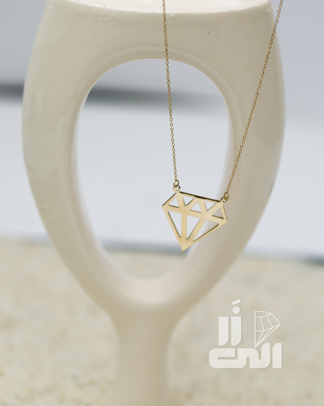 S___0985 گردنبند طلای طرح الماس